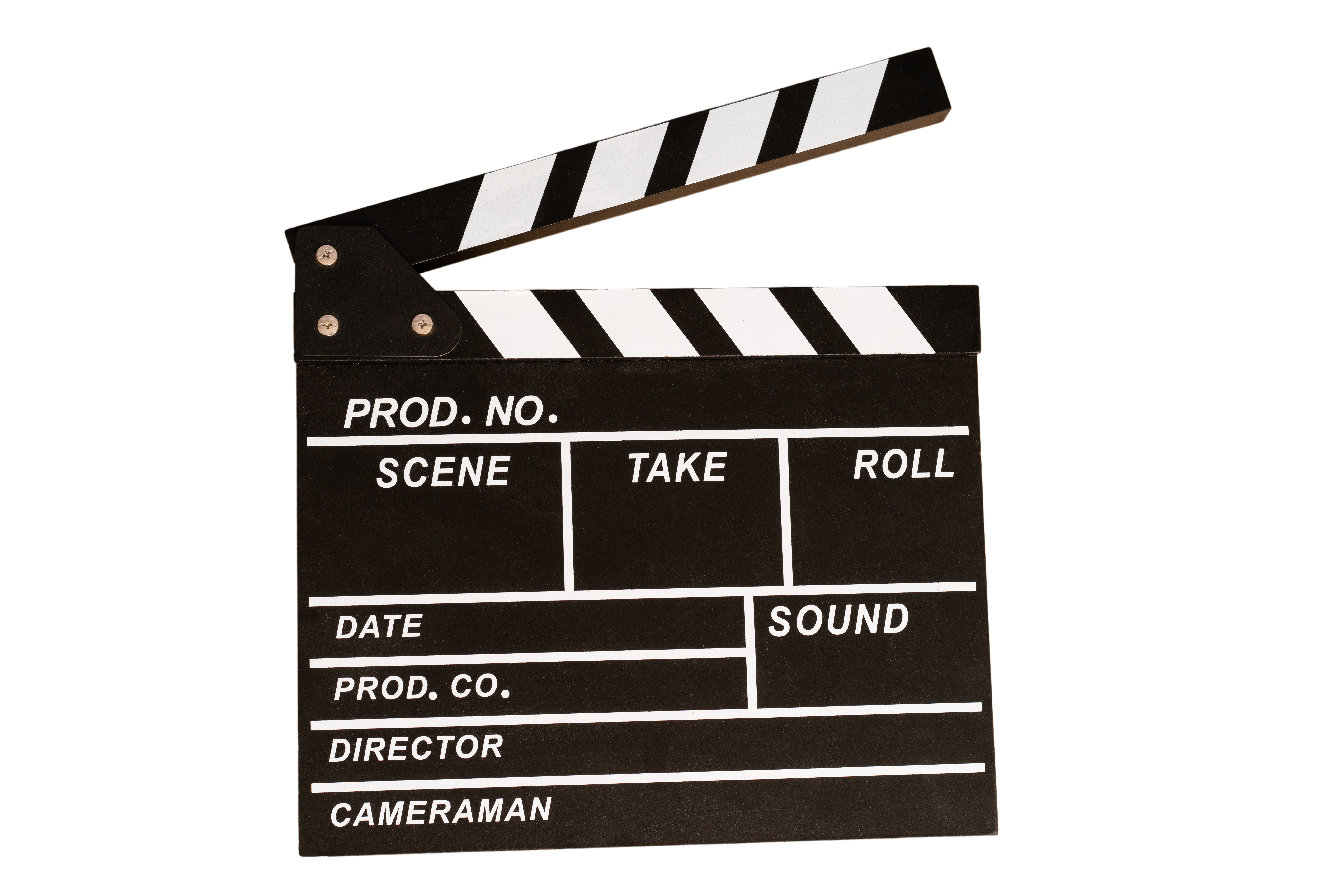 Filmklappe als dekorativer Seitenabschluss